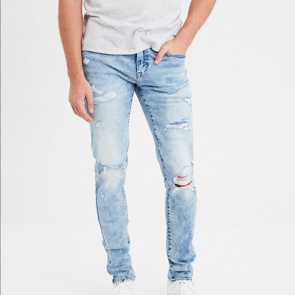 Very Light Wash AE Jeans Skinny Fit 30 x 30